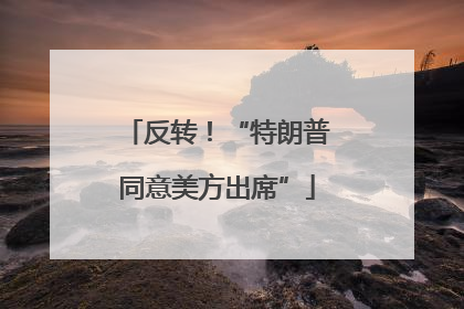 反转！“特朗普同意美方出席”
