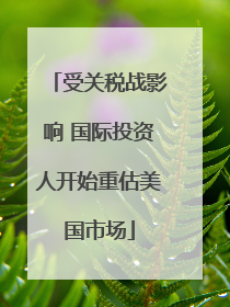 受关税战影响 国际投资人开始重估美国市场