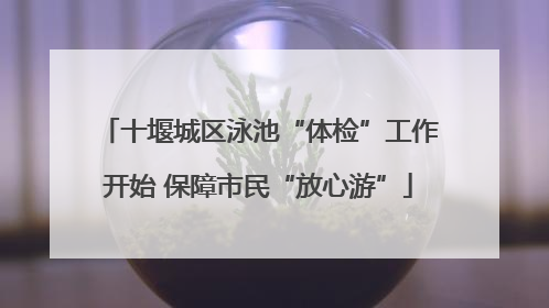 十堰城区泳池“体检”工作开始 保障市民“放心游”