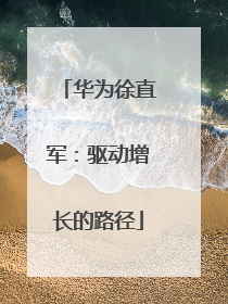 华为徐直军：驱动增长的路径