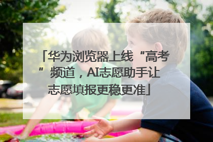 华为浏览器上线“高考”频道，AI志愿助手让志愿填报更稳更准