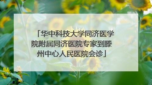华中科技大学同济医学院附属同济医院专家到滕州中心人民医院会诊
