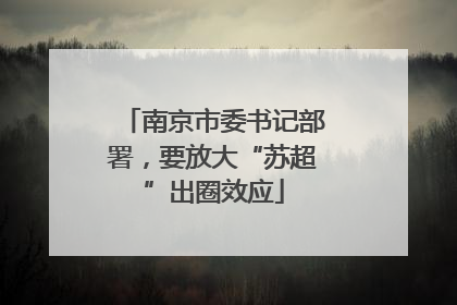 南京市委书记部署，要放大“苏超”出圈效应