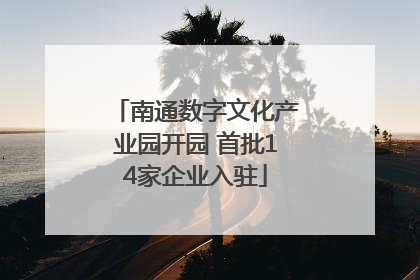 南通数字文化产业园开园 首批14家企业入驻