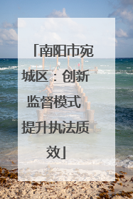 南阳市宛城区：创新监督模式 提升执法质效