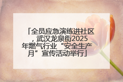 全员应急演练进社区，武汉龙泉街2025年燃气行业“安全生产月”宣传活动举行