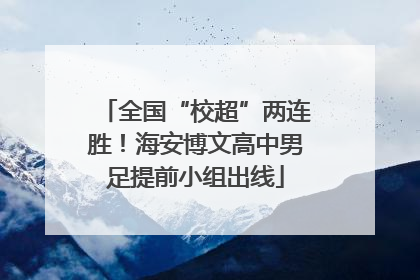 全国“校超”两连胜！海安博文高中男足提前小组出线