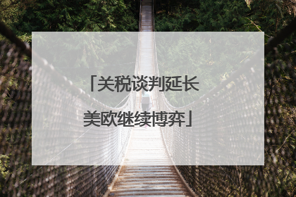 关税谈判延长 美欧继续博弈