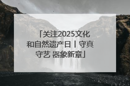 关注2025文化和自然遗产日丨守真守艺 器象新章