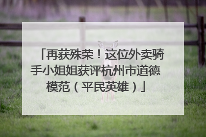 再获殊荣！这位外卖骑手小姐姐获评杭州市道德模范（平民英雄）