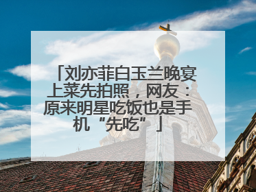 刘亦菲白玉兰晚宴上菜先拍照，网友：原来明星吃饭也是手机“先吃”