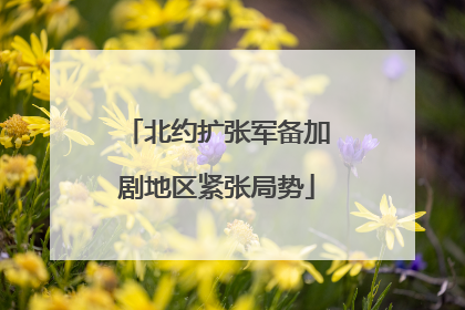 北约扩张军备加剧地区紧张局势