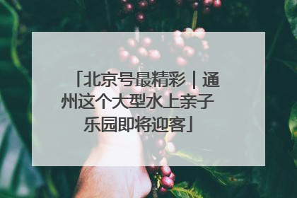 北京号最精彩｜通州这个大型水上亲子乐园即将迎客
