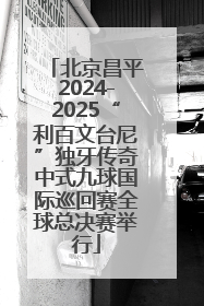 北京昌平2024-2025“利百文台尼”独牙传奇中式九球国际巡回赛全球总决赛举行