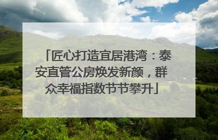 匠心打造宜居港湾：泰安直管公房焕发新颜，群众幸福指数节节攀升