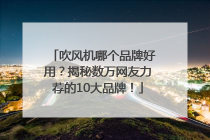 吹风机哪个品牌好用？揭秘数万网友力荐的10大品牌！