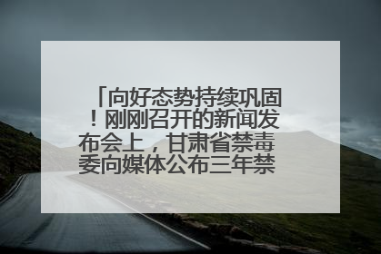 向好态势持续巩固！刚刚召开的新闻发布会上，甘肃省禁毒委向媒体公布三年禁毒工作“成绩单”