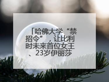 哈佛大学“禁招令”，让比利时未来首位女王、23岁伊丽莎白公主难毕业