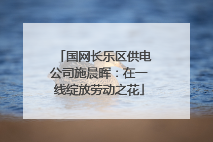 国网长乐区供电公司施晨晖：在一线绽放劳动之花