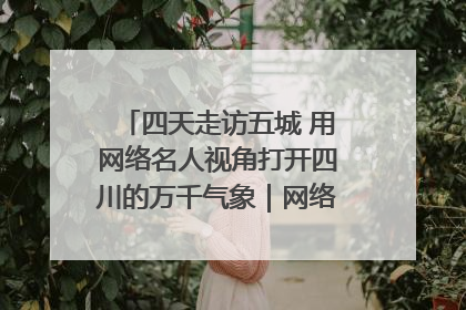 四天走访五城 用网络名人视角打开四川的万千气象｜网络名人四川行