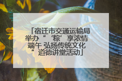 宿迁市交通运输局举办“‘粽’享浓情端午 弘扬传统文化”道德讲堂活动