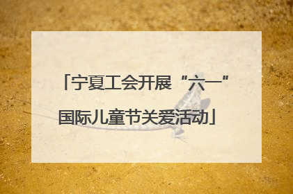 宁夏工会开展“六一”国际儿童节关爱活动