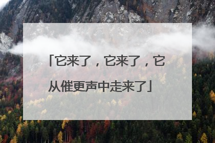 它来了，它来了，它从催更声中走来了