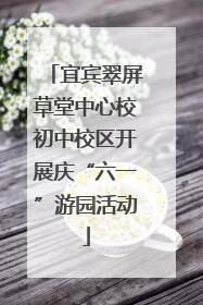 宜宾翠屏草堂中心校初中校区开展庆“六一”游园活动