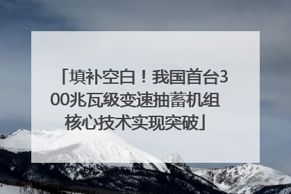 填补空白！我国首台300兆瓦级变速抽蓄机组核心技术实现突破