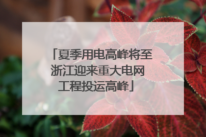 夏季用电高峰将至 浙江迎来重大电网工程投运高峰
