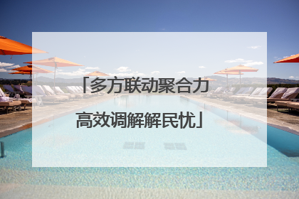 多方联动聚合力 高效调解解民忧