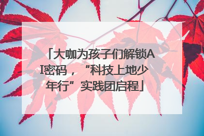 大咖为孩子们解锁AI密码，“科技上地少年行”实践团启程