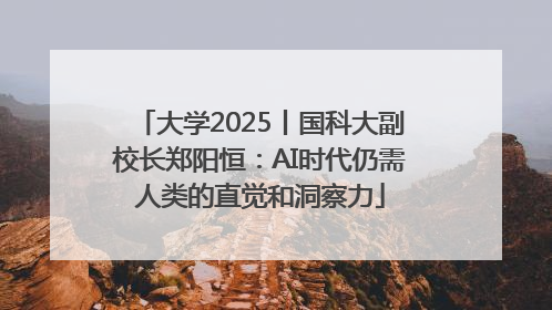 大学2025丨国科大副校长郑阳恒：AI时代仍需人类的直觉和洞察力