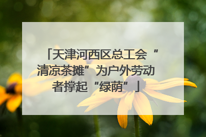 天津河西区总工会“清凉茶摊”为户外劳动者撑起“绿荫”