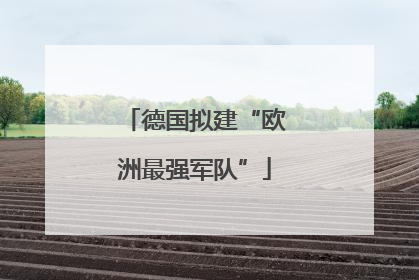 德国拟建“欧洲最强军队”