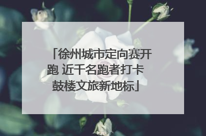 徐州城市定向赛开跑 近千名跑者打卡鼓楼文旅新地标