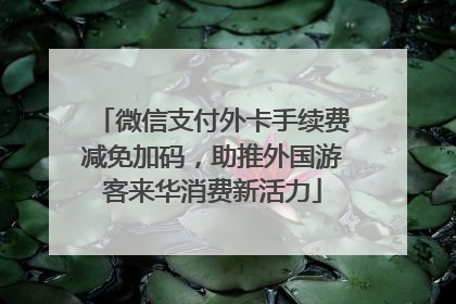 微信支付外卡手续费减免加码，助推外国游客来华消费新活力