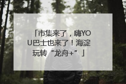 市集来了，嗨YOU巴士也来了！海淀玩转“龙舟+”