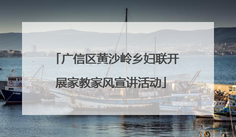 广信区黄沙岭乡妇联开展家教家风宣讲活动