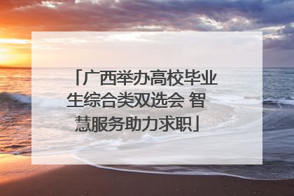 广西举办高校毕业生综合类双选会 智慧服务助力求职