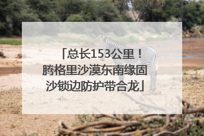 总长153公里！腾格里沙漠东南缘固沙锁边防护带合龙