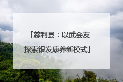 慈利县：以武会友 探索银发康养新模式