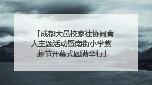 成都大邑校家社协同育人主题活动暨南街小学紫藤节开幕式圆满举行