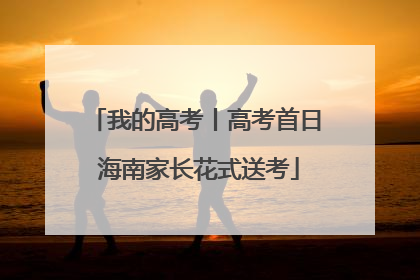 我的高考丨高考首日 海南家长花式送考