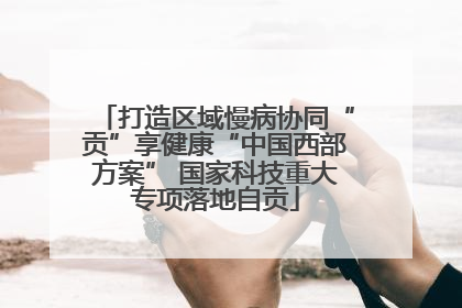 打造区域慢病协同“贡”享健康“中国西部方案” 国家科技重大专项落地自贡