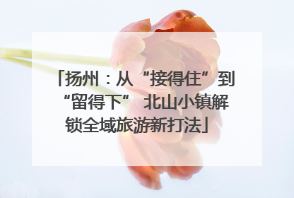 扬州：从“接得住”到“留得下” 北山小镇解锁全域旅游新打法