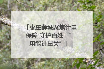 枣庄薛城聚焦计量保障 守护百姓 “用能计量关”