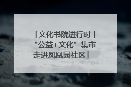 文化书院进行时丨“公益+文化”集市走进凤凰园社区