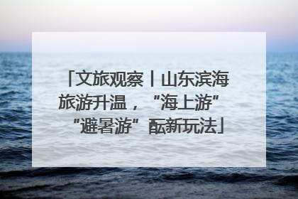 文旅观察丨山东滨海旅游升温，“海上游”“避暑游”酝新玩法