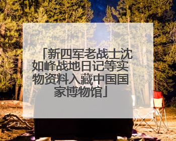 新四军老战士沈如峰战地日记等实物资料入藏中国国家博物馆